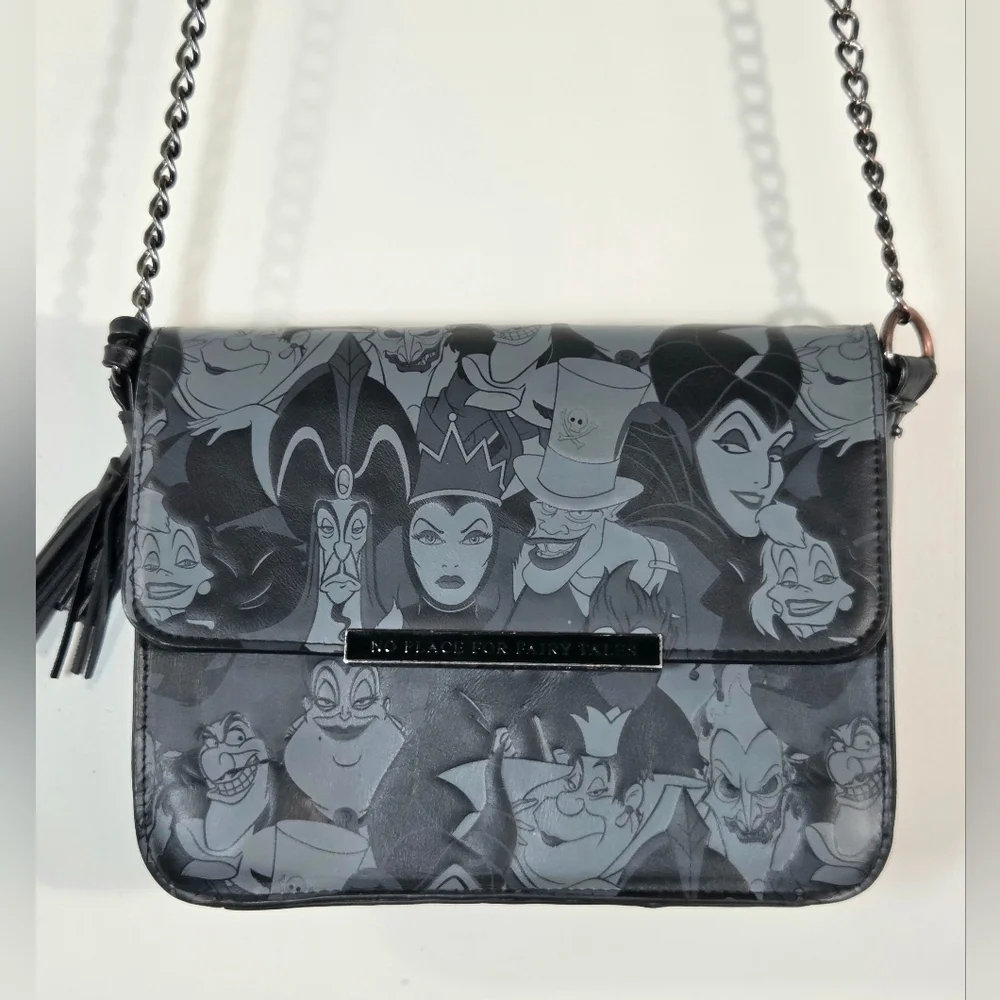 LOUNGEFLY DISNEY VILLAINS DEBOSSED CROSS BODY BAG. - Picture 2 of 7